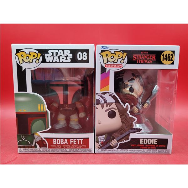 Star Wars & Stranger Things Funko Pop! Vinyl Figure & Bobblehead (Boba Fett & Eddie)