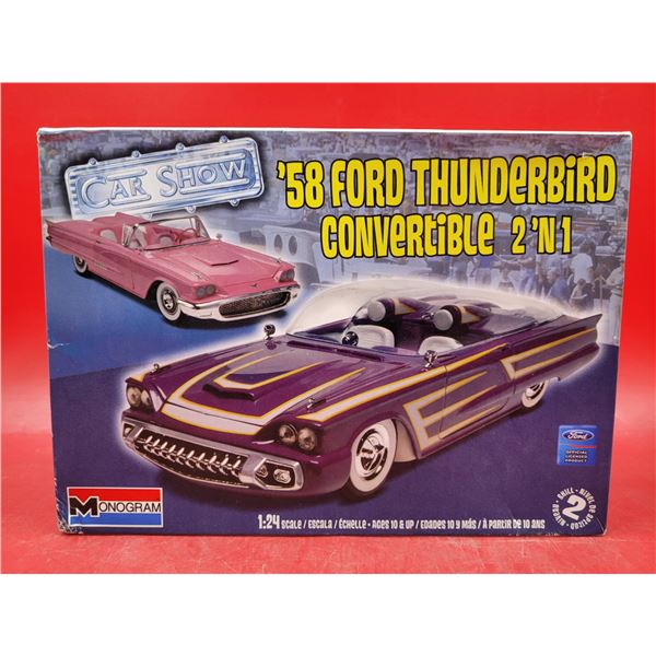 Unbuilt Monogram '58 Ford Thunderbird Convertible 2 'N 1