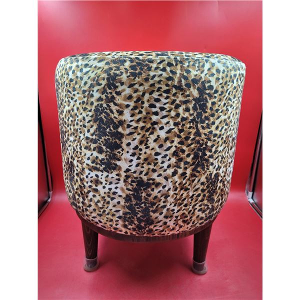 Leopard Print Footstool