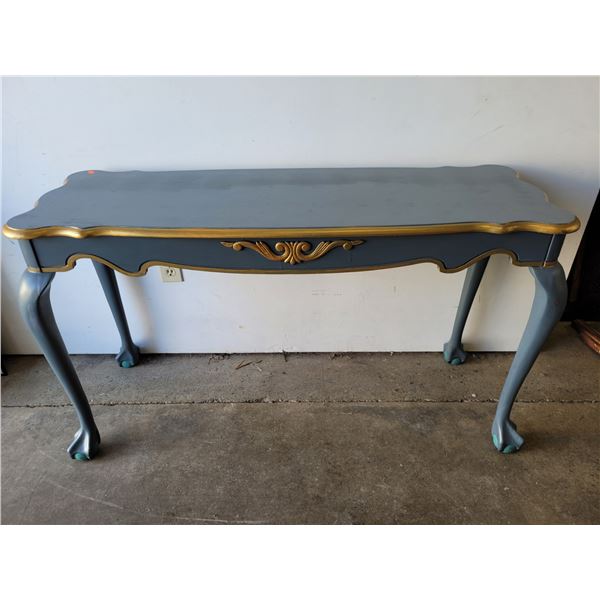 Blue Cabriole Leg Console Table