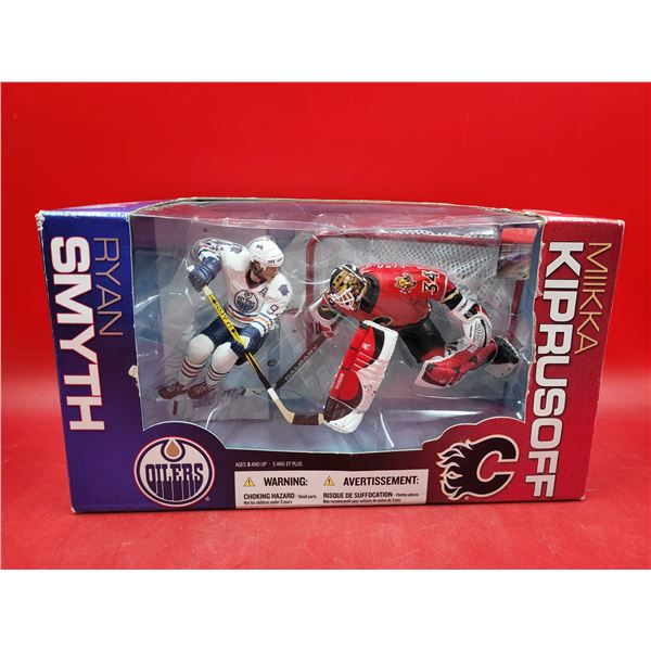 Sealed Oilers & Calgary Flames Action Figures (Ryan Smyth & Miikka Kiprusoff)