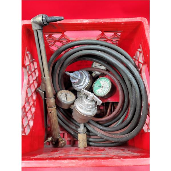 Welding Lot w/ Gauges, Torch, & Hose