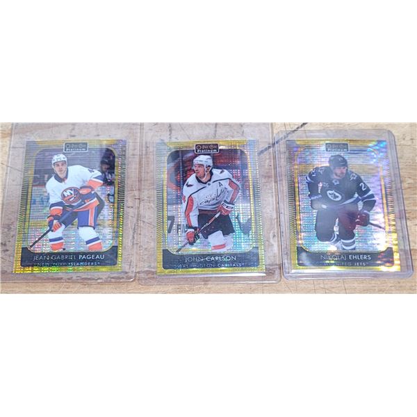 3 O-Pee-Chee Platinum Hockey Cards