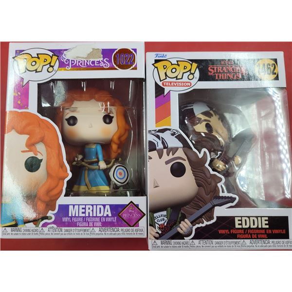 POP! toys, Merida and  Eddie (Stranger Things)