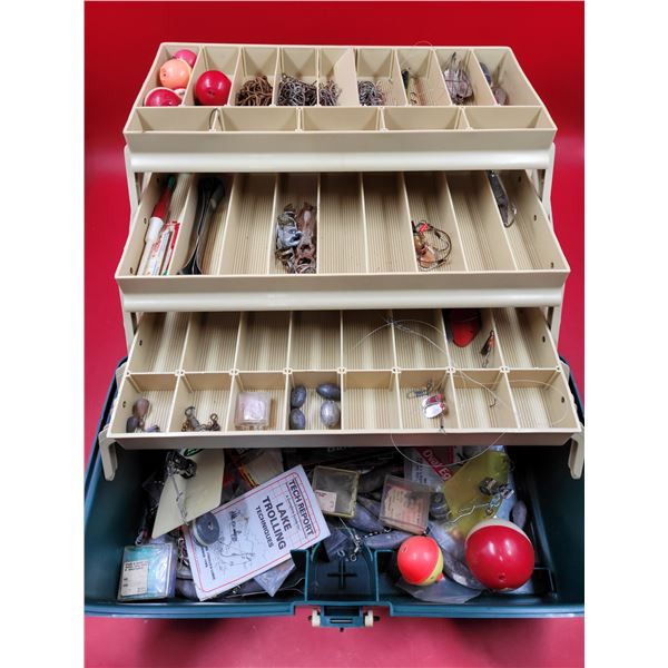 Fishing Tackle Box with Lure, bobbers and hooks