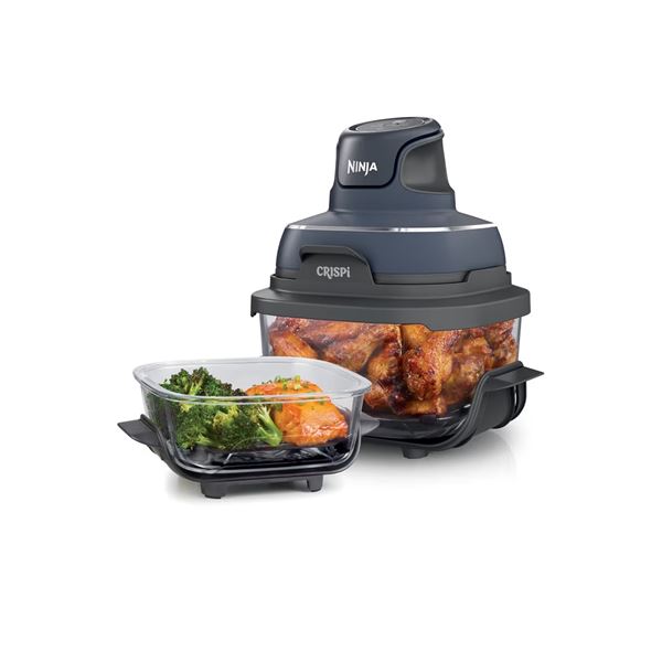 NINJA CRISPI 4-IN-1 PORTABLE GLASS COOKING SYSTEM - TESTED WORKING, RETAIL $189