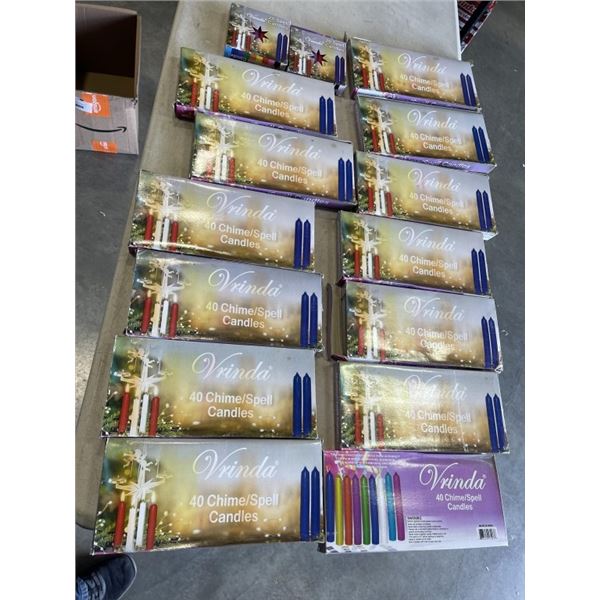TRAY LOT OF NEW ASSORTED CANDLES
