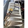 Image 1 : ASSORTED HAND SAWS AND 3 6 INCH CLAMPS