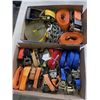 Image 1 : 2 TRAYS OF ASSORTED RATCHET STRAPS AND CHAIN