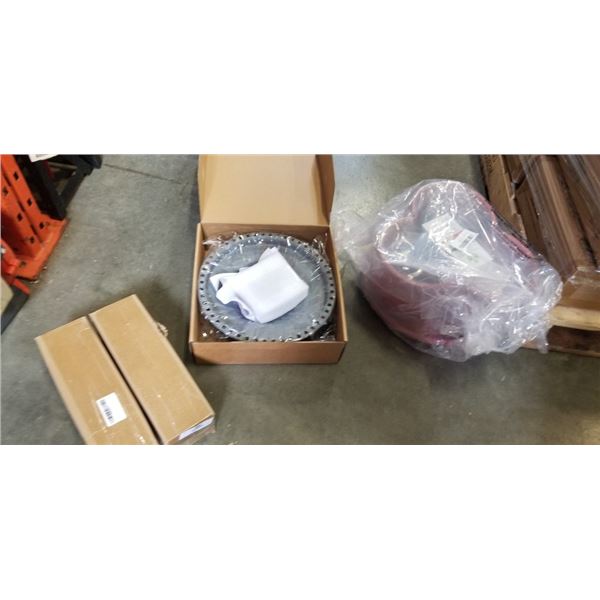 NEW 3 TIER PLANT POT, HEATED BIRD BATH, PLANT POT AND 2 NEW PLANTING AUGER BITS