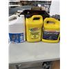 Image 5 : 2 BOXES AND 1 MILK CRATE OF VARIOUS BOTTLES OF SHOP SPRAYS. ANTIFREEZE, LIQUID AUTO BODY RESIN AND A
