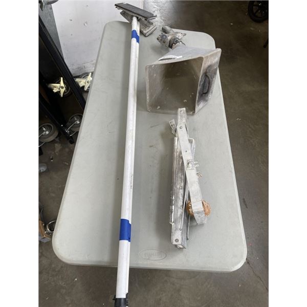 SPRAYER HOPPER AND DRYWALL TAPING GUN, AND 2 POLE SANDERS