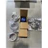 Image 1 : 3 NEW STERLING PUCK LOCKS WITH KEYS, HASP, SPINNERS ETC