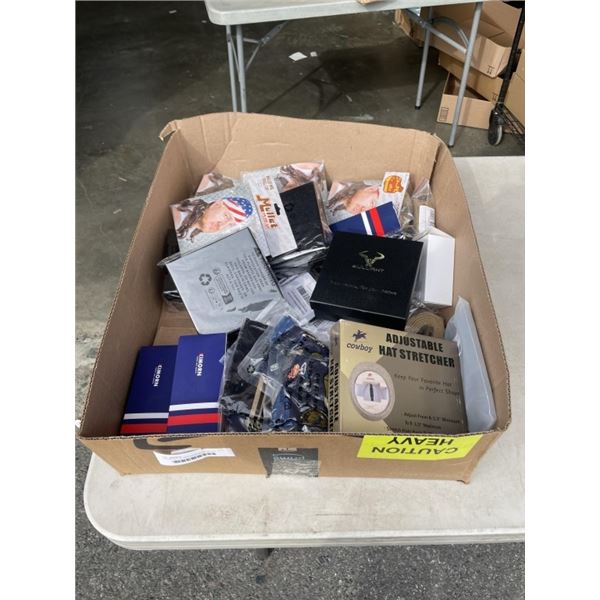 LARGE LOT OF NEW ASSORTED BELTS, SUNGLASES, BANDANAS ETC