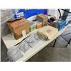 Image 2 : LARGE LOT OF ASSORTED VINTAGE ITEMS - ALARM HORN, NAILS, SHOP FLUIDS, FACEMASKS, ETC