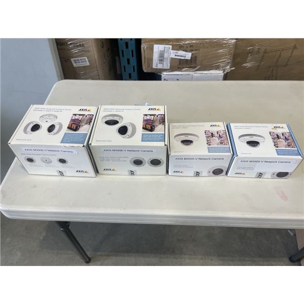 2 AXIS M3005-V NETWORK CAMERAS AND 2 AXIS M3006-V NETWORK CAMERA.