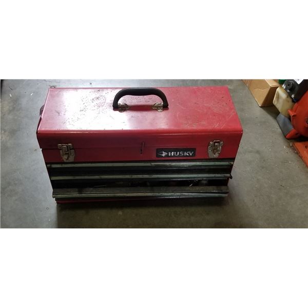 HUSKY TOOLBOX FULL OF ASSORTED HAND TOOLS