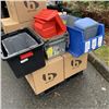 Image 1 : LOT OF STORAGE TOTES AND BINS