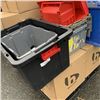 Image 2 : LOT OF STORAGE TOTES AND BINS