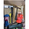 Image 3 : BOX OF SHINGLE HAMMERS, FLAGGING TAPE FLASHLIGHTS AND MORE