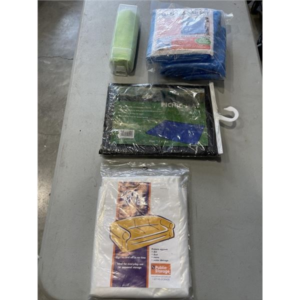 KING SIZE MATTRESS BAG SET, CLEAR PLASTIC SOFA, MOVING COVER AND PICNIC MAT