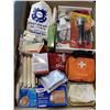 Image 1 : BOX OF FIRST AID AND EMERGENCY SUPPLIES