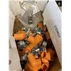 Image 2 : BOX OF 1x1 ORANGE PEX CORNER AND T PIECES W/ BRACKETS