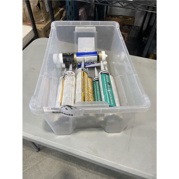 TOTE OF ASSORTED SEALANTS