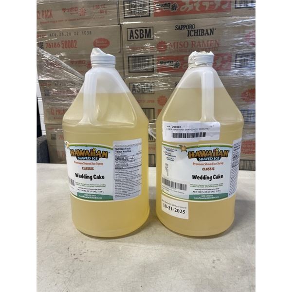 2 NEW HAWAIIAN SHAVED ICE 'WEDDING CAKE' FLAVOURING