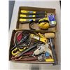 Image 1 : 2 TRAYS OF ASSORTED HAND TOOLS, STAPLERS ETC