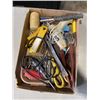 Image 3 : 2 TRAYS OF ASSORTED HAND TOOLS, STAPLERS ETC