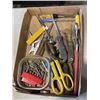Image 4 : 2 TRAYS OF ASSORTED HAND TOOLS, STAPLERS ETC