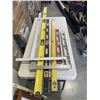 Image 2 : 5 ASSORTED SIZE LEVELS FROM 24 INCH TO STANLEY FAT MAX 72 INCH