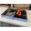 Image 1 : 2 TRAYS IOF ASSORTED RATCHET STRAPS AND CHAIN