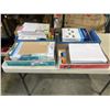 Image 1 : 4 TRAYS OF ASSORTED OFFICE SUPPLIES, MAINLY PAPER
