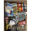 Image 2 : BOX OF TOOLS, ELECTRICAL TAPE, VACUUM STORAGE BAGS AND MORE