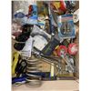 Image 3 : BOX OF TOOLS, ELECTRICAL TAPE, VACUUM STORAGE BAGS AND MORE