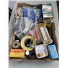 Image 1 : TRAY OF SHOP SUPPLIES. CLAMPS, LIGHTBULBS, ETC