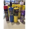 Image 4 : TOTE AND BUCKET OF ASSORTED SHOP SPRYAS AND TORCH CANNISTERS ETC