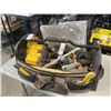 Image 1 : TOOL TOTE WITH ASSORTED HAND TOOLS AND STILETTO HAMMER HANDLE