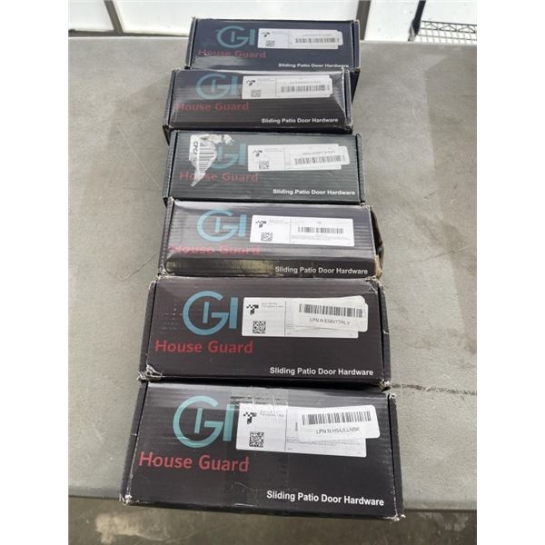 6 PATIO SLIDING DOOR HARDWARE / HANDLE KITS, VARIOUS STYLES PER LOT