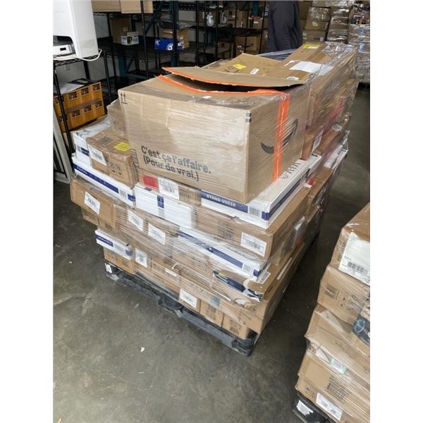 HUGE PALLET OF ASSORTED VIVO MOUNTS AND DESK ACCESSORIES ETC