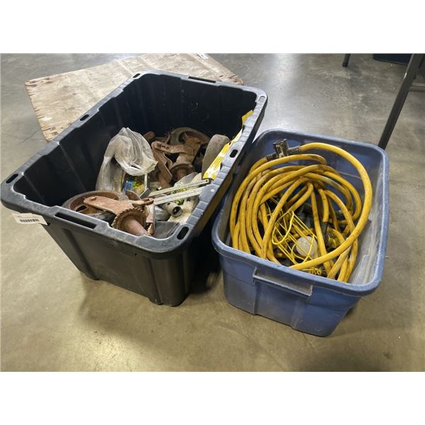 SET OF SCAFFOLD WHEELS, CONCRETE TOOLS, AND AND WORKLIGHT