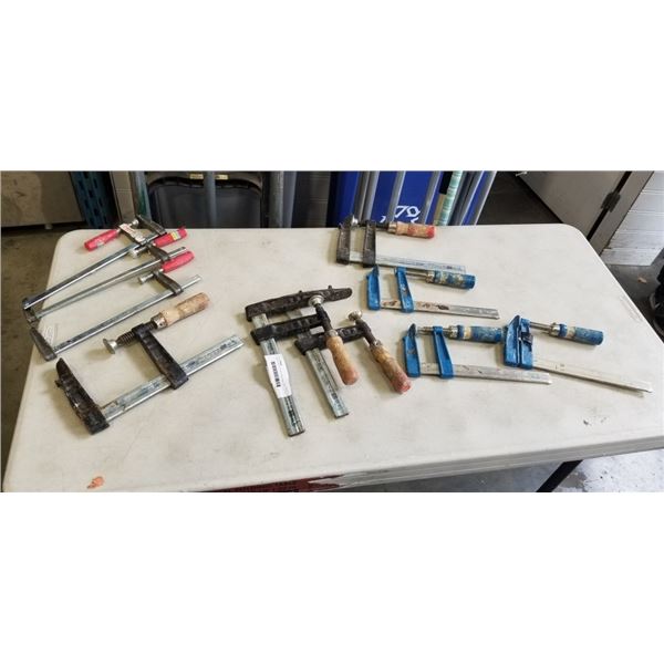 8 BAR CLAMPS, 12 INCH AND SMALLER