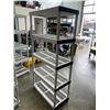 Image 3 : WHITE 4 TIER PLASTIC SHELVING UNIT APPROX 6FT TALL, 36" x 18"