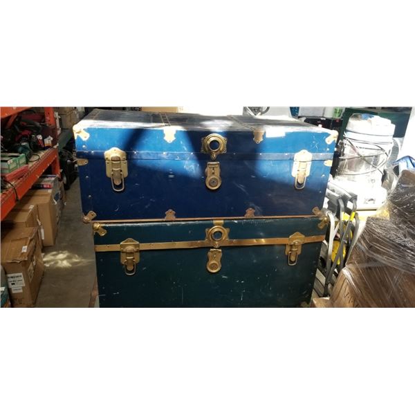 2 ANTIQUE SHIPPING TRUNKS