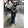 Image 2 : VINTAGE GOLF CLUBS W/ LEATHER GOLF BAG AND CART