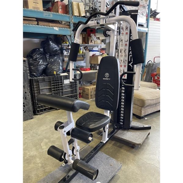 AS NEW MARCY HOME GYM, 300LB CAPACITY, MODEL MWM-8147