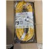 Image 2 : AS NEW 75FT YELLOW  INDOOR OUTDOOR HEAVY DUTY LIGHTED 3 WIRE GROUNDED EXTENSION CORD 14AWG