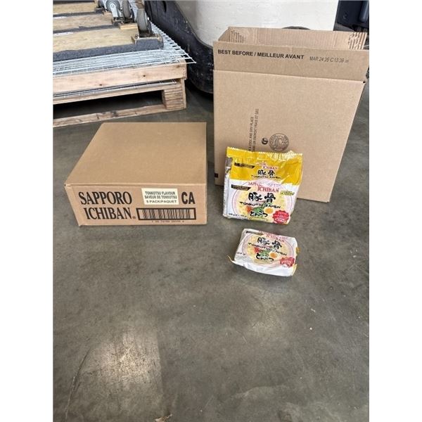 2 NEW CASES OF SAPPORO ICHIBAN TONKOTSU FLAVOUR RAMEN NOODLES, 6 - 5PACKS PER BOX, BB MAR.24 2026